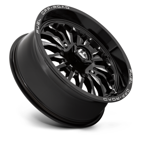 Fuel UTV ARC 20x7 Gloss Black Milled Wheel - 4x156 Bolt Pattern, +13 Offset