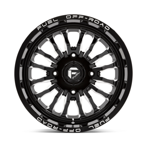 Fuel UTV ARC 20x7 Gloss Black Milled Wheel with 4x137 Bolt Pattern and +13 Offset