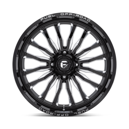 Fuel UTV ARC Off-Road Wheel 24x7 Gloss Black Milled - 4x156 Bolt Pattern, 13mm Offset