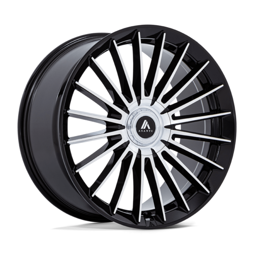 Asanti Black AB048 VICEROY 20x10.5 Gloss Black Machined Wheel with 5x112/5x114.3 Bolt Pattern and +40 Offset