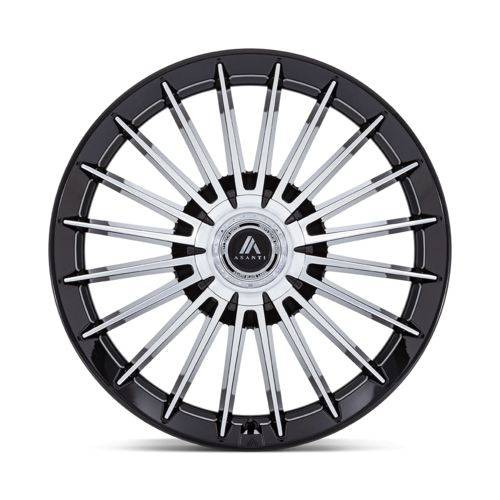 Asanti Black AB048 VICEROY 24-Inch Gloss Black Machined Wheel with 5x112/120 Bolt Pattern and +35 Offset