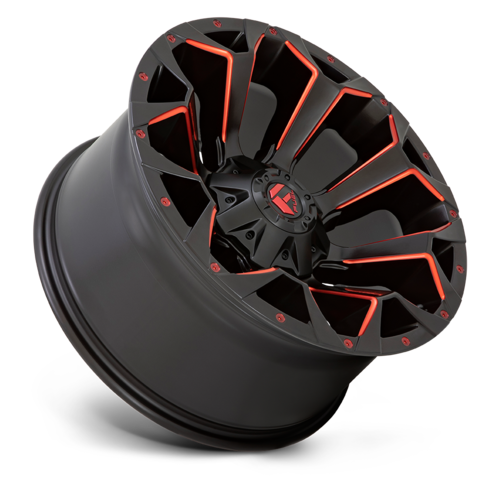 Fuel 1PC D787 Assault 17x9 Matte Black Red Milled Wheel with 6x135/139.7 Bolt Pattern and 106.10 Center Bore