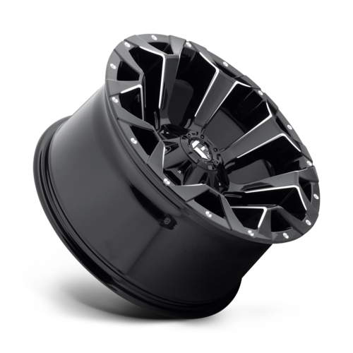 Fuel 1PC D576 Assault 20x10 Inch Gloss Black Milled Wheel with -18 Offset and 8x165.1 Bolt Pattern