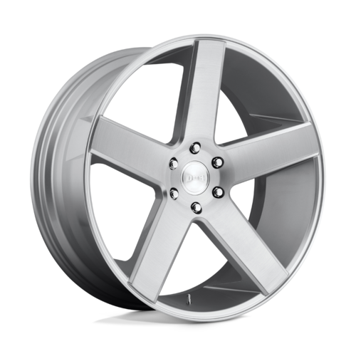 DUB 1PC S218 Baller 22x9.5 Inch Wheel with 6x135 Bolt Pattern and Gloss Silver Brushed Finish