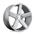 DUB 1PC S218 BALLER 22x9.5 Inch Gloss Silver Brushed Wheel with 6x139.7 Bolt Pattern and 19mm Offset