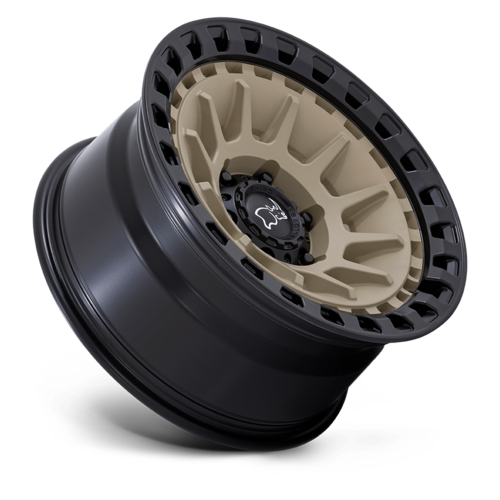 Black Rhino Hard Alloys BARRAGE 17x8.5 Desert Sand with Matte Black Lip Wheel