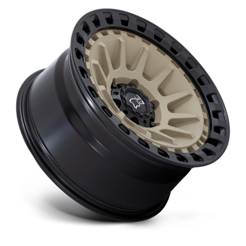 Black Rhino Hard Alloys BARRAGE 18x9 5x127 +0 Offset Desert Sand on Matte Black Wheel