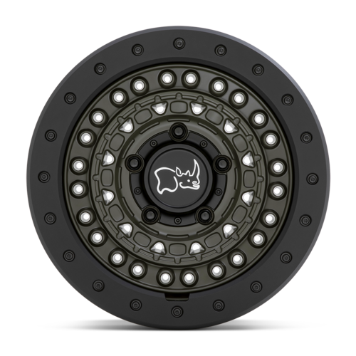 Black Rhino Hard Alloys Barricade 20x9 Olive Drab Green with Black Ring Wheel