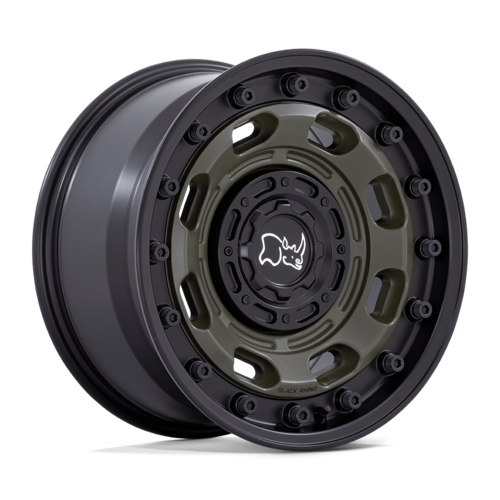 Black Rhino Hard Alloys Atlas 17x8.5 Olive Drab Green with Black Lip Wheel