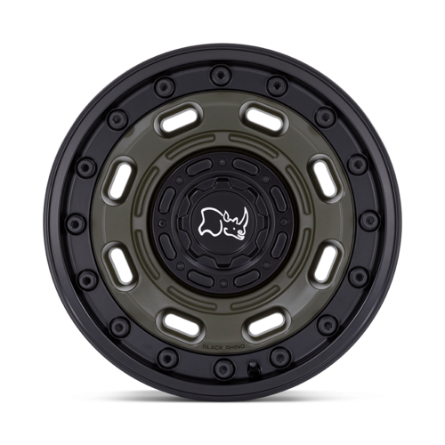 Black Rhino Hard Alloys Atlas 17x8.5 Olive Drab Green with Black Lip Wheel