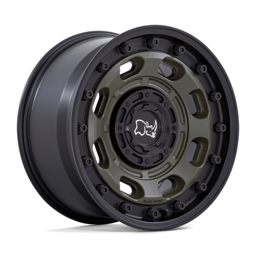 Black Rhino Hard Alloys Atlas 18x9 Olive Drab Green with Black Lip Wheel