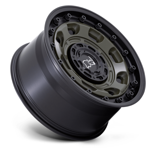 Black Rhino Hard Alloys Atlas 20x10 Olive Drab Green with Black Lip Wheel