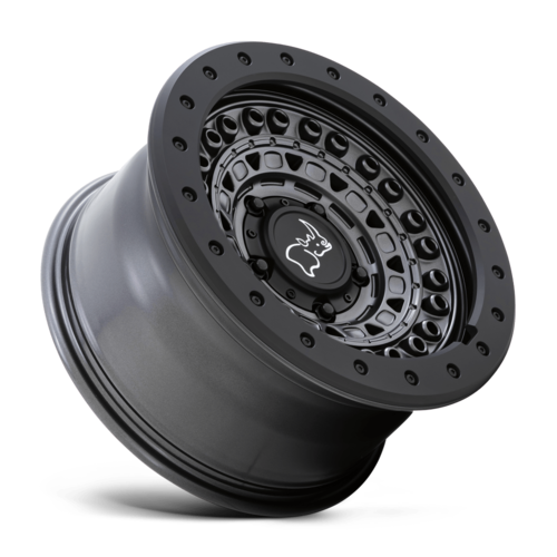 Black Rhino Hard Alloys BARRICADE 17x8.5 Gun Black with Black Rock Guard -18 Offset