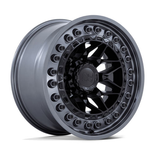 Black Rhino Hard Alloys ALPHA 18x9 Inch Matte Black with Gunmetal Lip Wheel