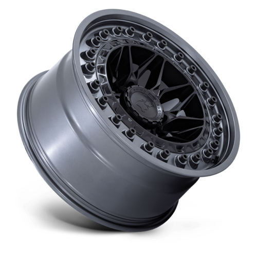 Black Rhino Hard Alloys Alpha 20x10 Matte Black with Gunmetal Lip Wheel - 6x139.7 Bolt Pattern, -18 Offset, 106.10mm Center Bore
