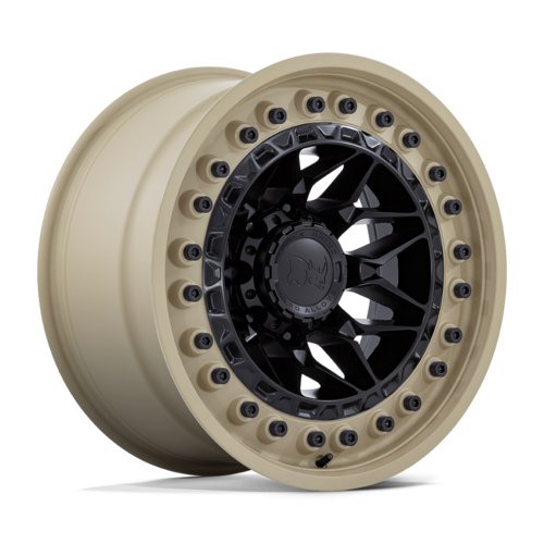 Black Rhino Hard Alloys Alpha 17x9 Matte Black with Sand Lip Wheels - 5x127 Bolt Pattern +0 Offset