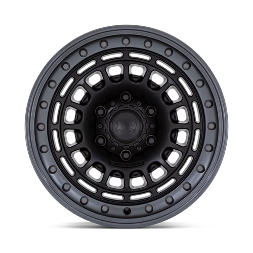 Black Rhino Hard Alloys Sahara 17x9 Matte Black with Gunmetal Lip - 5x127 Bolt Pattern, -12 Offset