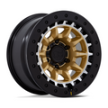Black Rhino Hard Alloys Tusk 17x8.5 Matte Gold with Machined Ring - 5x127 Bolt Pattern, -10 Offset