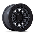 Black Rhino Hard Alloys Tusk 17x8.5 Matte Gunmetal Wheel with 6x139.7 Bolt Pattern and 0 Offset