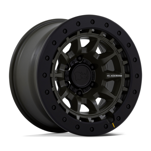 Black Rhino Hard Alloys Tusk 17x8.5 Olive Drab Green Off-Road Wheel with -10 Offset and 5x127 Bolt Pattern
