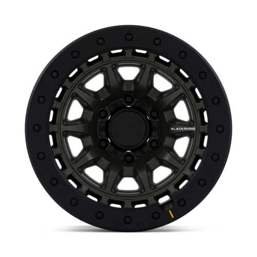 Black Rhino Hard Alloys Tusk 17x8.5 Olive Drab Green Off-Road Wheel with -10 Offset and 5x127 Bolt Pattern