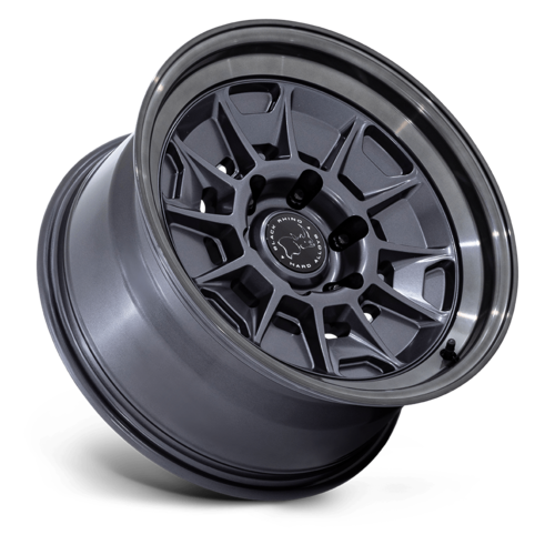 Black Rhino Hard Alloys BR021 MONDO 18x9 Matte Gunmetal with Gloss Gray Lip Wheel