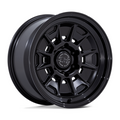 Black Rhino Hard Alloys BR021 Mondo 17x8.5 Matte Black with Gloss Black Lip Wheel