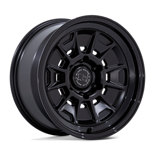 Black Rhino Hard Alloys BR021 MONDO 18x9 Matte Black with Gloss Black Lip Wheel