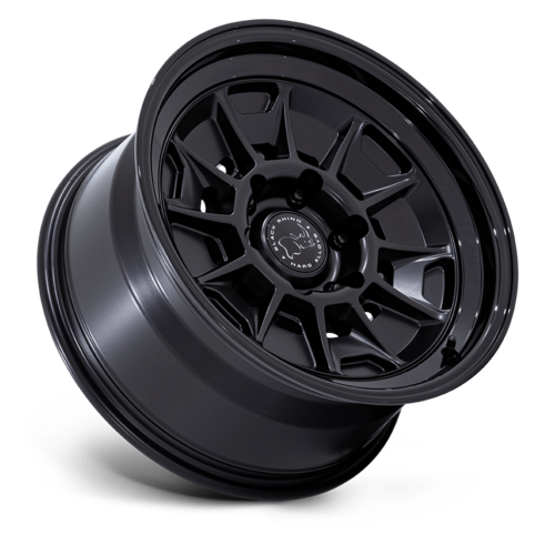 Black Rhino Hard Alloys BR021 MONDO 17x8.5 Matte Black with Gloss Black Lip Wheels for 6x139.7 Bolt Pattern and -10 Offset