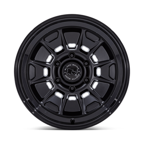 Black Rhino Hard Alloys BR021 MONDO 17x8.5 Matte Black with Gloss Black Lip Wheels for 6x139.7 Bolt Pattern and -10 Offset