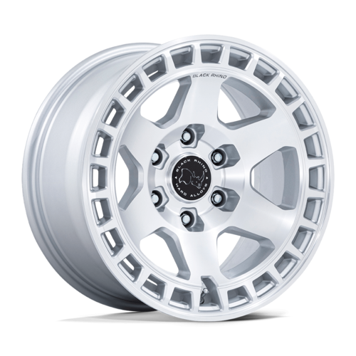 Black Rhino Hard Alloys BR022 BAHARI 18x8 Inch Alloy Wheel with 6x139.7 Bolt Pattern and Machined Silver Finish