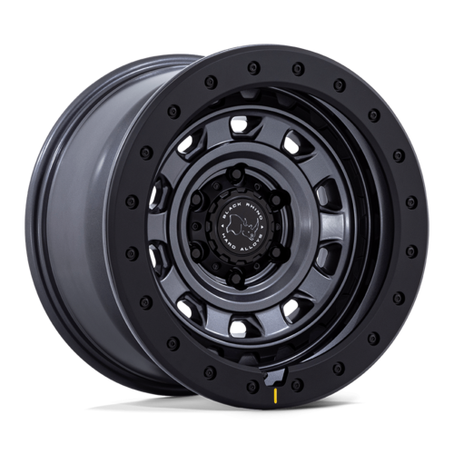 Black Rhino Hard Alloys BR023 XPLORER 17x9 Matte Gunmetal with Matte Black Lip