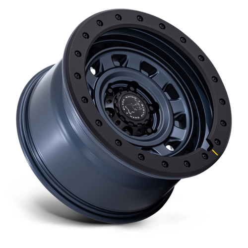 Black Rhino Hard Alloys BR023 XPLORER 17x9 Inch Metallic Blue with Matte Black Lip Wheel