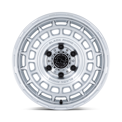 Black Rhino Hard Alloys AWOL 20x8.5 Inch Silver Machined Face Wheel with 6x135 Bolt Pattern and +25 Offset