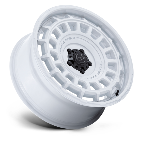 Black Rhino Hard Alloys AWOL 17x8.5 Inch Gloss White Wheel with 6x139.7 Bolt Pattern and +10 Offset