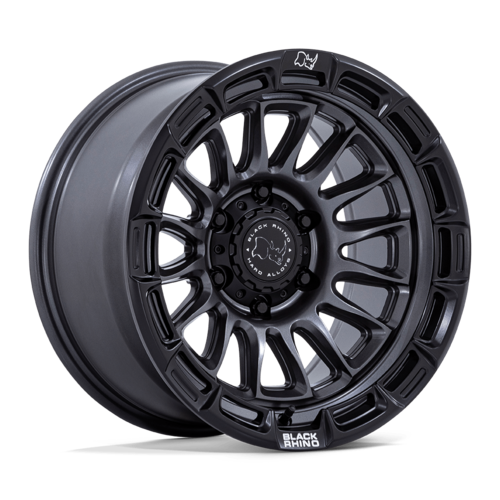 Black Rhino Hard Alloys BR025 RIVAL 17x9 Inch Matte Gunmetal with Matte Black Lip Wheel