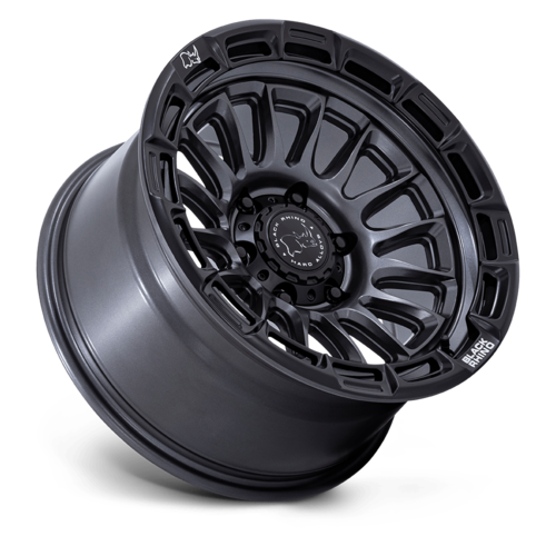 Black Rhino Hard Alloys BR025 RIVAL 17x9 Inch Matte Gunmetal with Matte Black Lip Wheel
