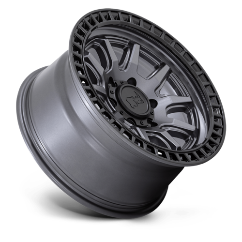 Black Rhino Hard Alloys Calico 17x8.5 Matte Gunmetal with Matte Black Lip