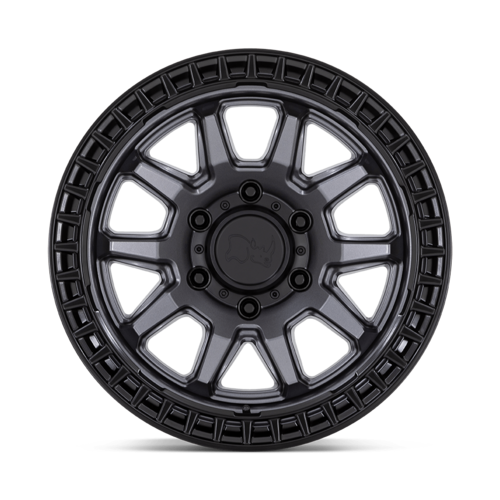 Black Rhino Hard Alloys Calico 17x8.5 Matte Gunmetal with Matte Black Lip
