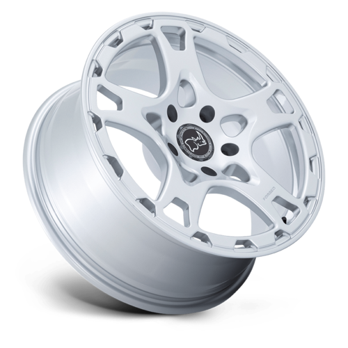 Black Rhino Hard Alloys KLAUE 18x8 Matte Silver Wheel with 5x130 Bolt Pattern and +20 Offset