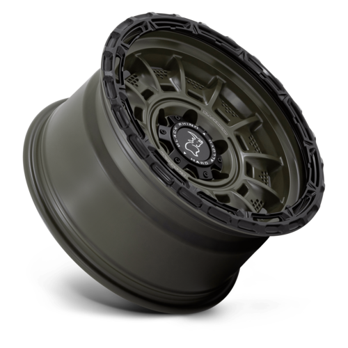 Black Rhino Hard Alloys Legion 20x10 Olive Drab Green with Black Lip Wheel - 5x127 bolt pattern, -18 offset
