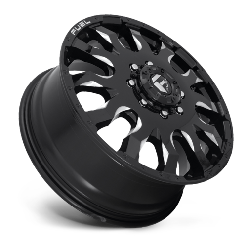 Fuel 1PC D673 Blitz 20x8.25 Inch Gloss Black Milled Wheels with 8x210 Bolt Pattern and +105 Offset
