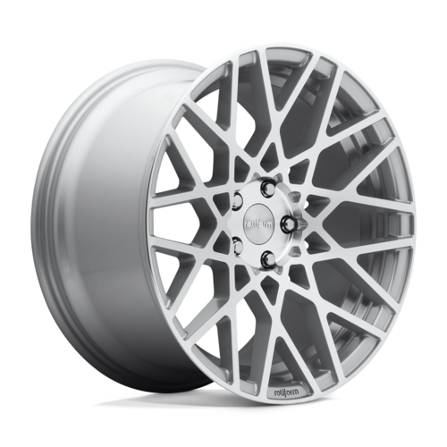 Rotiform R110 BLQ 19x8.5 Inch Gloss Silver Machined Wheel with 35mm Offset and 5x112 Bolt Pattern