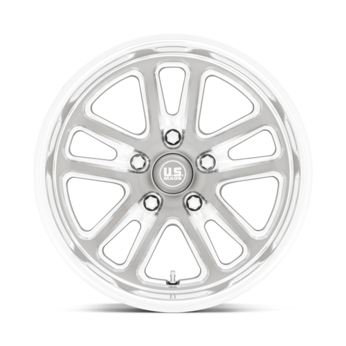 US Mag 1PC U130 Bullet 17x7 Inch Textured Gunmetal Wheel with Milled Edges and 5x120.65 Bolt Pattern