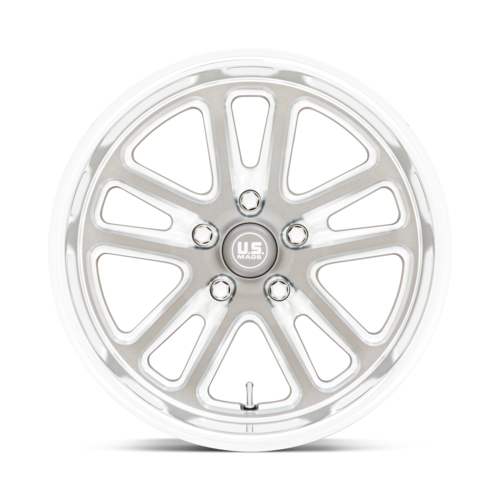 US Mag 1PC U130 Bullet 18x9.5 Wheel in Textured Gunmetal with Milled Edges, 5x120.65 Bolt Pattern, 72.56 Center Bore