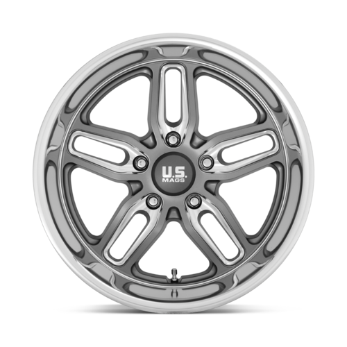 US Mag 1PC Cten 20x10 Matte Gunmetal Milled Wheel with 5x127 Bolt Pattern and 78.10 Center Bore