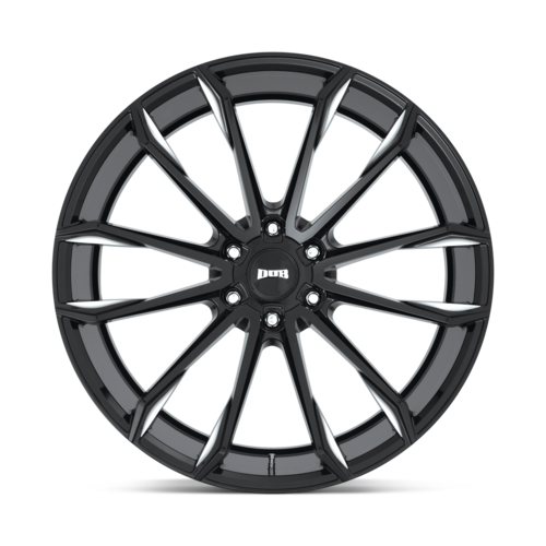 DUB 1PC S252 Clout 24x10 Inch Gloss Black Milled Wheel with 6x135 Bolt Pattern and +30 Offset
