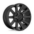 Fuel 1PC D437 Contra Satin Black 18x9 Wheel with 6x135/139.7 Bolt Pattern and 106.10mm Center Bore