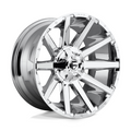 Fuel 1PC D614 CONTRA 20x10 Chrome Plated Wheel with -19 Offset and 6x135/6x139.7 Bolt Pattern