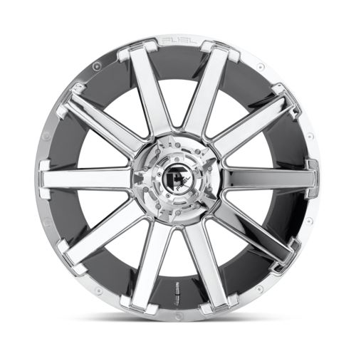 Fuel 1PC D614 CONTRA 20x10 Chrome Plated Wheel with -19 Offset and 6x135/6x139.7 Bolt Pattern